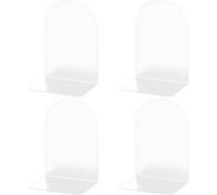 Deefongo Set de 4 serre-livres en métal blanc pour l'école bureau maison