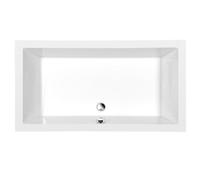Deep 110x75x26 cm baignoire rectangulaire en acrylique, sans pieds, blanc (72883)