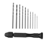 DEEPCRAFF 1ensemble Pin Vise Jeu de Forets à Main Compact pour Modèles et Bijoux Ergonomique Antidérapant Outil Rotatif Précis pour Bois Plastique Ensemble de Forets