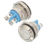 DEEPCRAFF 2 Pièces Bouton Poussoir de Sonnette Filaire Robuste en Cuivre Nickelé, Résistant la Corrosion, Kit de Remplacement Facile pour Porte et Appartement