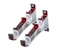 DEEPCRAFF 2 Pièces Support Double Tringle Rideaux Alliage Aluminium Poignées Double Code Modèle Poisson pour Tringle Lot de Montage Mur Fixe pour Rideaux Lourds
