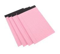 DEEPCRAFF 4 Pièces Bloc-notes Juridiques A5 Ligné en Papier Rouge Léger et Pratique, Bloc-notes de Poche pour Bureau Design Simple, Travail en Office