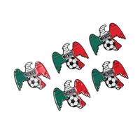 DEEPCRAFF 5 Pièces Épingle de Football en Alliage de Zinc Coupe du Monde 2026 Accessoire Sport Sécurisé et Polyvalent, Idée Présent Fan de Foot pour Sorties Quotidiennes et Fêtes