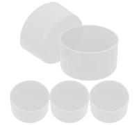 DEEPCRAFF 5 Pièces Protège-Fond de Bouteille Housse de Bouteille en Silicone Blanc Antidérapant Résistant à L’Usure Isolant pour Gobelet du Bruit Rayures