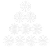 DEEPCRAFF 50 Pièces Toile D'araignée Blanche Facile à Suspendre Réutilisable en Plastique pour Décoration Halloween pour Fête Zombie en Intérieur