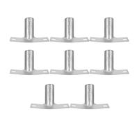 DEEPCRAFF Adaptateur de Poignée de Balai en Fer Argenté 8pcs, Connecteur de Manche pour Outil de Nettoyage, Design Compact pour Rangement Limité Industriel