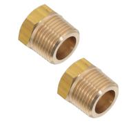 DEEPCRAFF Adaptateur pour systèmes pneumatiques 3/8 BSPT mâle x 1/4 NPT femelle en laiton, raccord réducteur fileté, lot de 2 pour usage industriel et plomberie