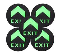 DEEPCRAFF Autocollants de Sortie Lumineux Verts pour Signalisation Claire en Cas D'urgence Lot de 5 en Méthacrylate de Polyméthyle Tout Espace