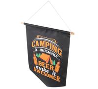 DEEPCRAFF Bannière Triangulaire Décoration Extérieure en Tissu Oxford Bois de Camping Fanion Solide et Esthétique pour Pique-niques et Jardin pour Campement