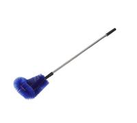 DEEPCRAFF Brosse de Nettoyage Extérieure Poils Durs, à Long Manche | Acier Inoxydable et Plastique, Tête Courbée, Nettoyage Profond, pour Pierre et Bassin, Parcs et Villas