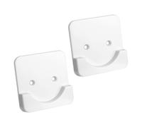 DEEPCRAFF Douille Réglable pour Tringle à Rideau, Support Mural Blanc | Plastique, Fixation Adhésive Stable, pour Murs Peints et Pierre Plate, Espaces Loués, Pose Discrète