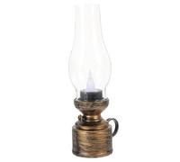 DEEPCRAFF Lampe à Pétrole Électronique Rétro de Table, Décoration Vintage | Design Goutte D'eau en PP, Composants Électroniques, Éclairage sans Flamme, 3 Piles /lr44 Incluses