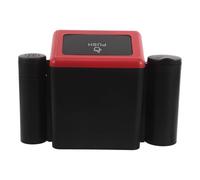 DEEPCRAFF Mini Poubelle pour Voiture Rouge en Abs avec Cendrier Intégré et Système D'aération, pour Siège ou Arrière, Organisateur Pratique et Compact