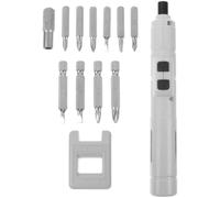 DEEPCRAFF Mini Tournevis Électrique Rechargeable Léger en Plastique 10 Embouts en Acier Allié pour Réparation Domestique et Électronique