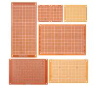 DEEPCRAFF Plaque D'essai Circuit Imprimé Pas 2,54mm Simple Face 32 Pièces en Cuivre Carte de Circuit Imprimé Soi-même Orange Trous 1,0mm pour Projets DIY Débutants et Passionnés