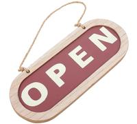 DEEPCRAFF Plaque en Bois Rustique à Suspendre « Ouvert et Fermé » pour Boutique, Panneau Décoratif Pratique Corde, Style Simple et Élégant pour Décoration Intérieure