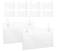 DEEPCRAFF Porte-étiquettes de Prix Facile à Fixer et Stable en Pvc Blanc Antidérapant Lot de 50 Support pour Étiquette 100x40mm pour Supermarchés et Centres Commerciaux