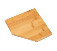 DEEPCRAFF Présentoir Mural d'angle Triangulaire en Bambou 20 CM sans Perçage, Étagère Murale Cuisine et Salle de Bain, Support Pratique pour Accessoires