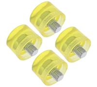 DEEPCRAFF Têtes de Marteau Jaune Résistantes à L'usure en Caoutchouc Lot de 4 pour Minimiser les Dégâts de Surface, Têtes de Maillet de Rechange pour Usage Domestique et Industriel