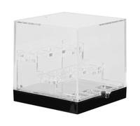 DEEPCRAFF Vitrine pour Pierres Précieuses Boîte de Présentation pour Pierres Précieuses à 3 Niveaux Acrylique Transparent Noir Collecte et Présentation aux Clients