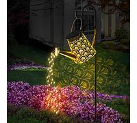 DeepDream Arrosoir Solaire Extérieur Guirlandes Lumineuses, Rétro Métal avec 60 LED, Décoration Jardin Étanche pour Chemin, Cour, Arbre
