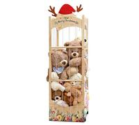 deepredcoast Rangement pour animaux en peluche, renne de Noël, support mobile pour animaux en peluche avec cordons élastiques pour chambre d'enfant, salle de jeux, chambre d'enfant