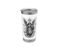 Déesse ailée Lion Guardian Céleste Guerrier Art Gobelet isotherme en acier inoxydable double paroi
