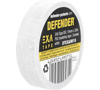 Defender EXA-TAPE® ISO W 19 - Ruban isolant en PVC / "Gaffer" blanc 19 mm x 33 m - Rubans adhésifs et plus encore
