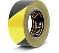 Defender EXA-TAPE® VALUE BY 50 - Ruban d'avertissement en PVC noir/jaune 50 mm x 33 m - Rubans adhésifs et plus encore