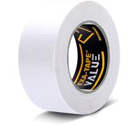 Defender EXA-TAPE-VALUE W 50 - Ruban de tissu, blanc, brillant, 50 mm x 50 m - Rubans adhésifs et plus encore