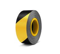 Defender Gaffer EXA-TAPE : ruban adhésif en tissu pour les réparations, le masquage, les travaux manuels et le marquage, facile à déchirer, résistant aux intempéries, noir/jaune brillant, 50 mm נ50 m