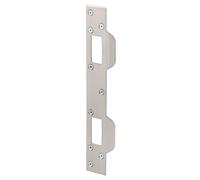 Defender Security U 10385 Gâche de porte en nickel satiné, pour une utilisation avec espacement de trous de 14,7 cm et 15,2 cm sur loquet mort et pêne dormant, acier, lot de 1