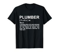 Définition Plombier Tuyauteur Plomberie T-Shirt Graphique avec Valeur