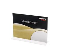 Deflect-o A5 paysage Stand-up Porte-affiche - Transparent