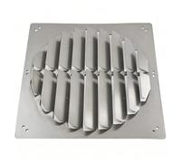 Déflecteur Climatiseur Extérieur en Acier Inoxydable, Grille de Ventilation à Lames Orientables, Installation Sans Perçage pour Unité Extérieure (square48cm)