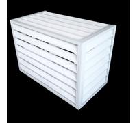 Déflecteur d'air de climatisation,Cache climatiseur Exterieur aluminium,Étanche À La Poussière Et À L'eau,Couvercle de Poubelle autoportante,Convient pour l'unité extérieure du climatiseur (Color : W