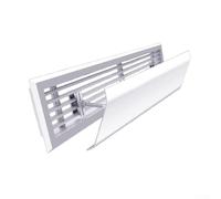 Déflecteur d'air en PVC pour climatiseur - Anti-soufflage direct - Pour grille centrale de sortie AC - Résistant aux températures jusqu'à 105 °C - Design blanc moderne - 20 x 40 cm ou 20 x 60 cm (40)