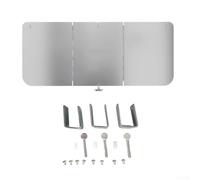 Déflecteur d'air pour chauffage de terrasse - 0,8 mm - En aluminium - Réflecteur de chaleur pour chauffage extérieur - Panneau argenté pliable