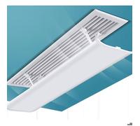 Déflecteur d'air réglable - Blanc - 40x20 cm - Installation facile sans outil - Insert en coton imperméable