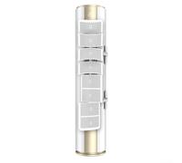 Déflecteur d'air vertical pour climatiseur - Débit d'air réglable pour armoires cylindriques - 20 x 90 cm (style basique)