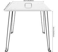 Déflecteur de chaleur pour foyer - Couvercle carré avec poignée - Acier inoxydable - Dirige la chaleur vers le bas - 61 x 61 x 61 cm - Argent
