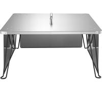Déflecteur de chaleur pour foyer extérieur 645 x 645 x 370 mm Couvercle de brûleur en acier inoxydable