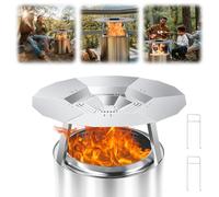 Déflecteur de chaleur pour poêle Solo Bonfire - Déflecteur de chaleur de 49,5 cm pour foyer Solo Stove - Déflecteur de chaleur en acier inoxydable 304 avec poignée pour brasero Bonfire - Indispensable