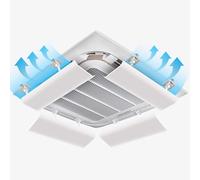 Déflecteur de Climatisation Centrale, Déflecteur D'aération de Climatisation avec Angle Réglable, Déflecteur de Flux de Climatisation avec Empêche la Condensation, Installation Facile (Color : 4pcs,