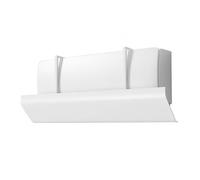 Déflecteur de Climatisation Réglable pour Climatiseur Mural, Panneau PVC Orientable, Déflecteur d'Air pour Split, Blanc(120cm/47in)