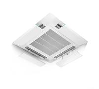 Déflecteur de climatiseur à cassette avec guide d'aération pivotant à 180° pour unités AC de plafond, montage sécurisé, pare-vent réglable, blanc, 58 x 15 cm (58 cm)
