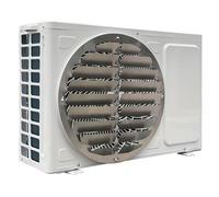 Déflecteur de climatiseur en Acier Inoxydable, Couvercle de Sortie de compresseur de Pompe à Chaleur, déflecteur Anti-soufflage Direct pour condenseur d'unité extérieure (58 x 58 cm / 22,8 x