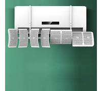 Déflecteur de débit d'air conditionné à 8 feuilles, déflecteur de climatisation, déflecteur de sortie d'air direct mural universel pour maison/bureau, blanc (filtre en coton)