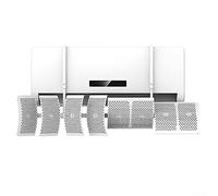 Déflecteur de débit d'air conditionné à 8 feuilles, déflecteur de climatisation, déflecteur de sortie d'air direct mural universel pour maison/bureau, blanc (basique sans filtre)