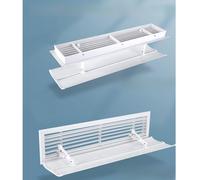 Déflecteur de débit de climatiseur Couvercle d'aération central AC, couvercle de déviateur d'air d'aile d'air de sortie réglable, pare-brise anti-soufflage direct, pour évents/RV/registres de plafon